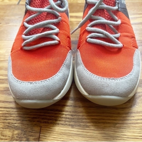 ARA Women’s Larkin Sneakers Woven 6.5 UK/9 US Athletic Cushioned Orange/Gray - Picture 5 of 7